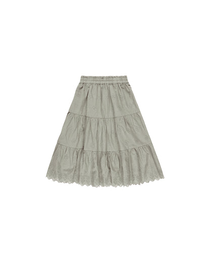 Girls Ruffle Tiered Midi Skirt