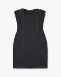 Symphony Junior Girls Pearl Beaded Top Denim Mini Dress_ SD2193HP