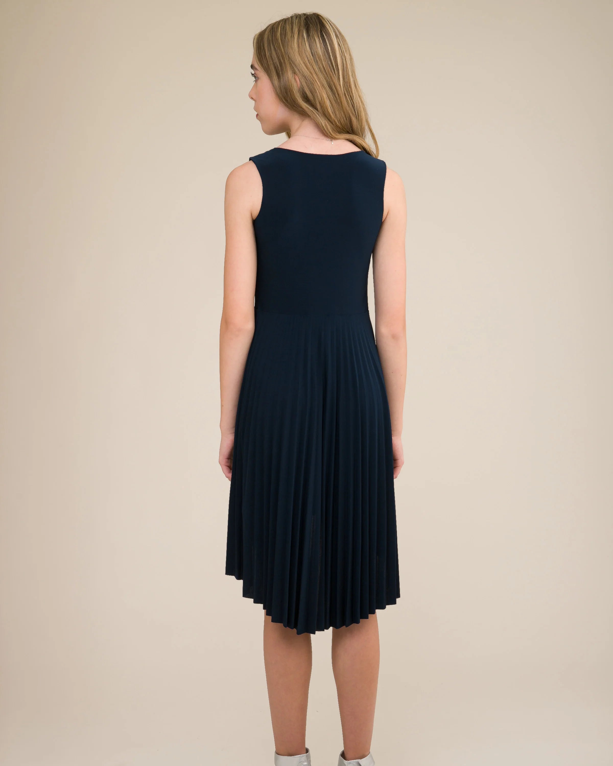 UDT CATHY Pleated Hi Low Dress _T2878K