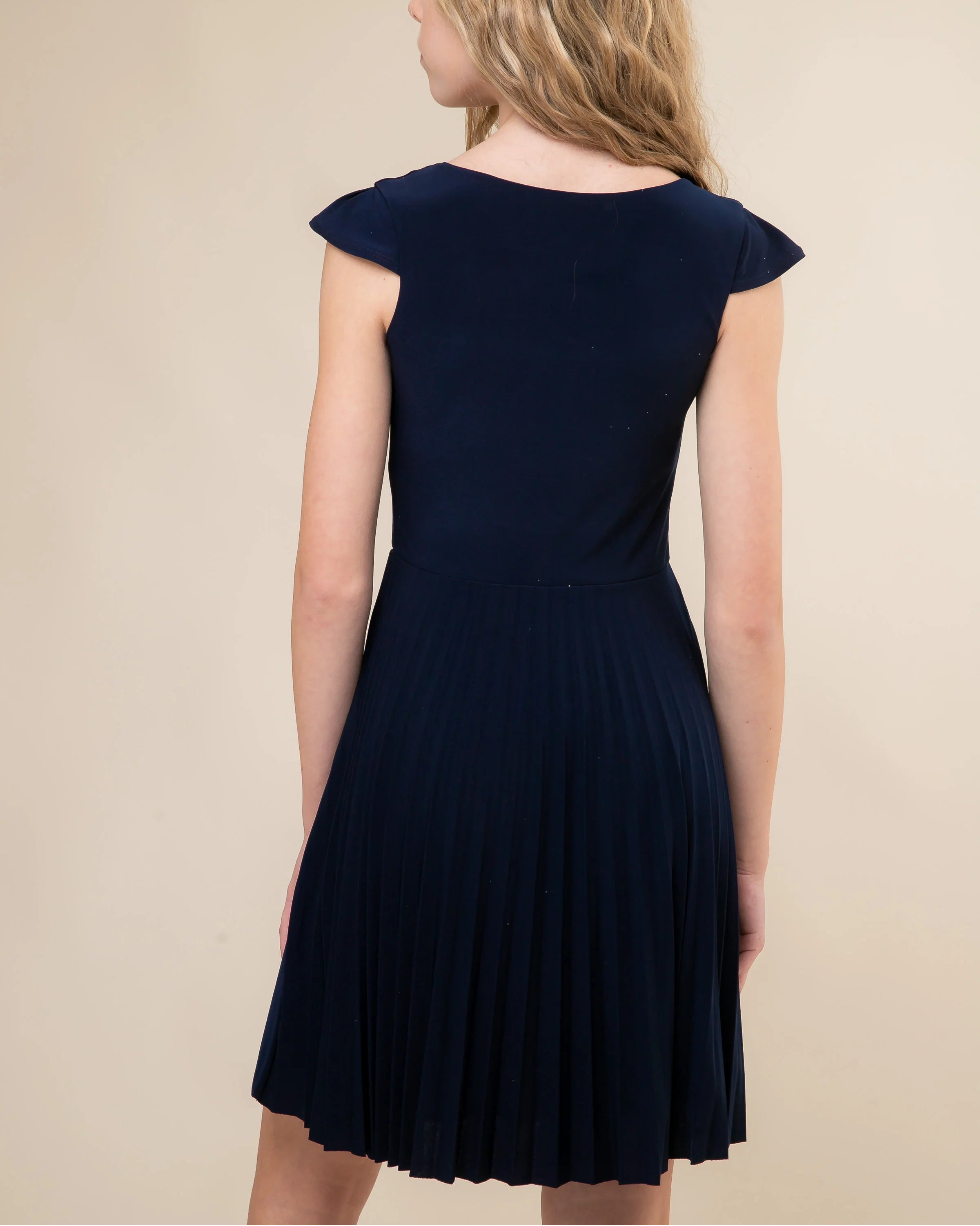 UDT DAISY Fit & Flare Cap Sleeve Pleated Dress _T3805K