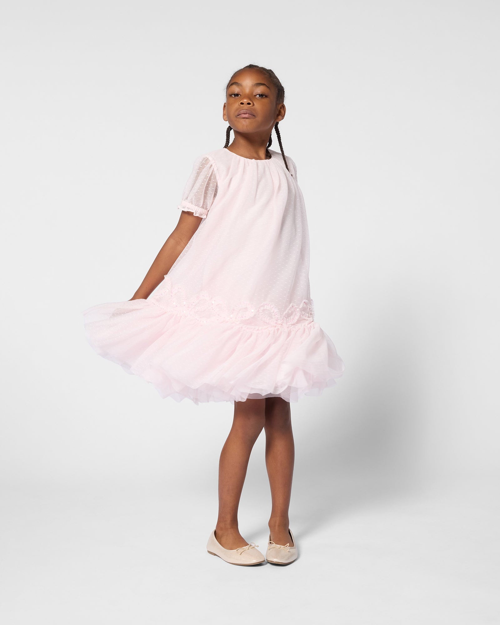 Billie Blush Girls Tulle Dress_ U21833