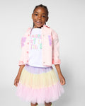 Billie Blush Girls Multicolour Mesh Skirt_ U21861