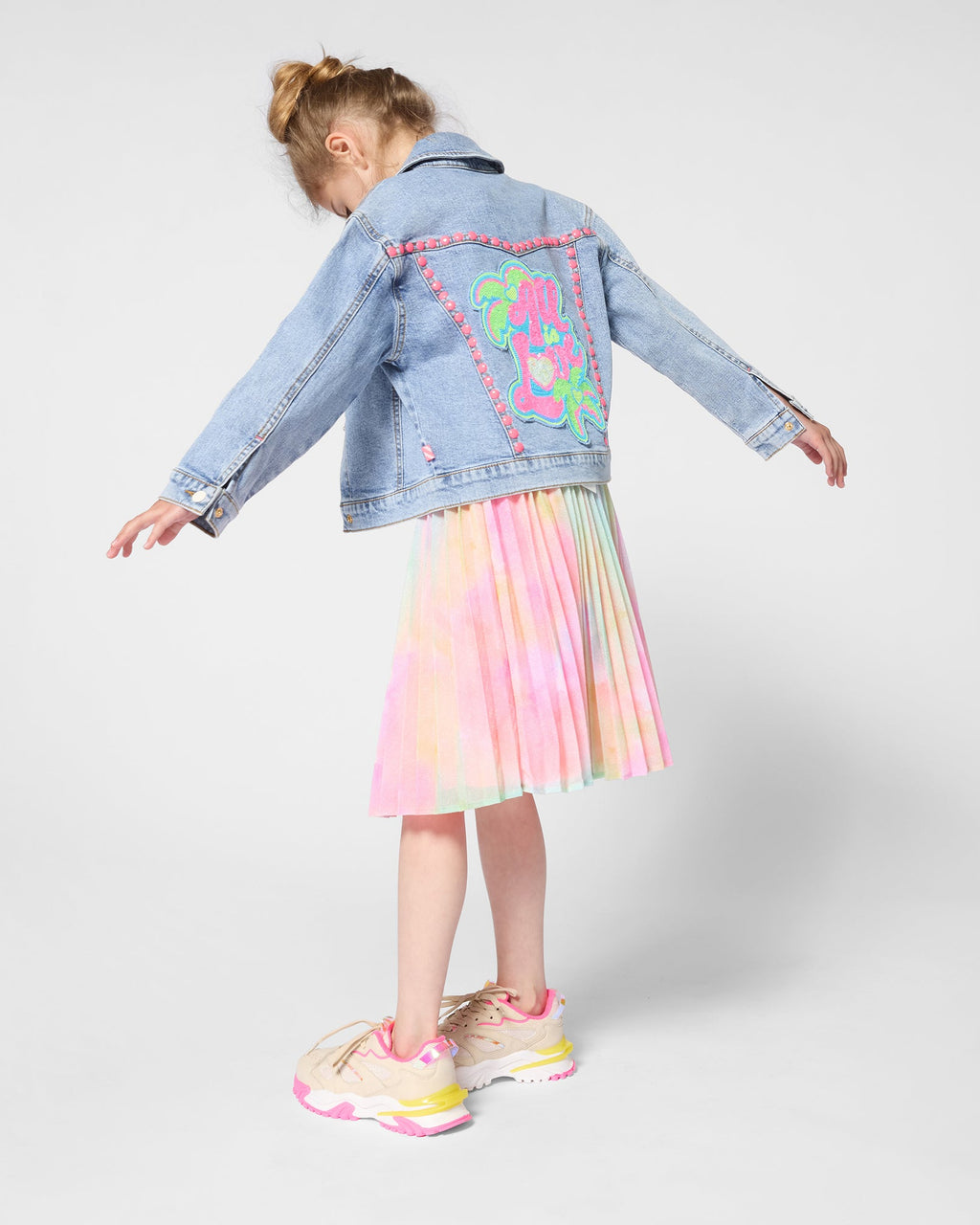 Billie Blush Multicolour Pleated Skirt_ U21863