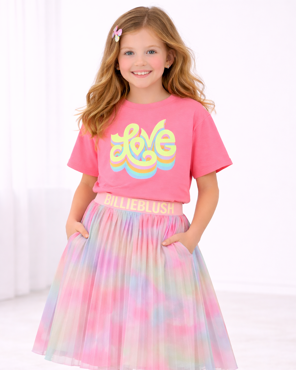 Billie Blush Girls Love T-Shirt_ U21931