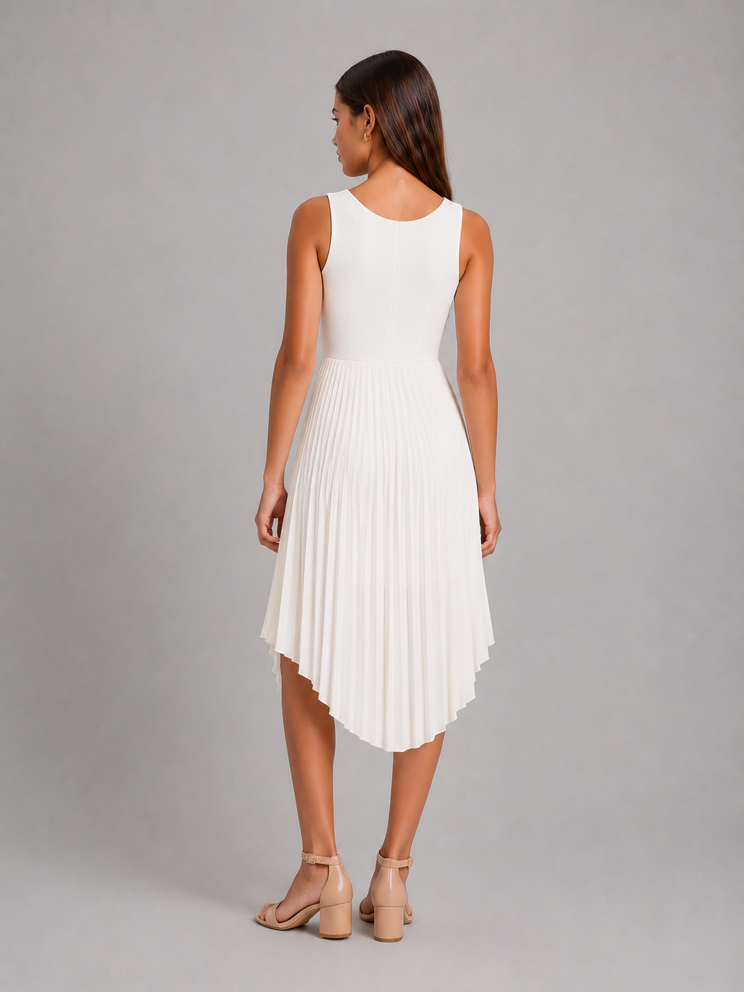 UDT CATHY Pleated Hi Low Dress