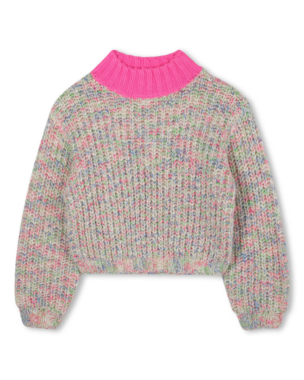 Billie Blush Girls Multicolour Knit Sweater_ U21367