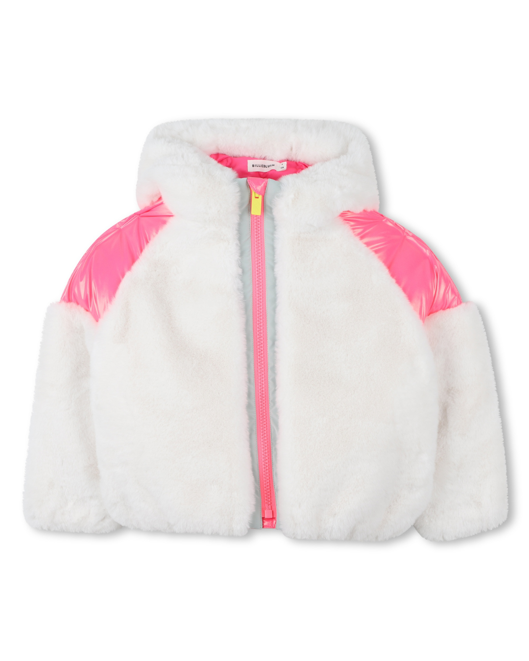Billie Blush Girls Printed Fleece Coat_ U21563