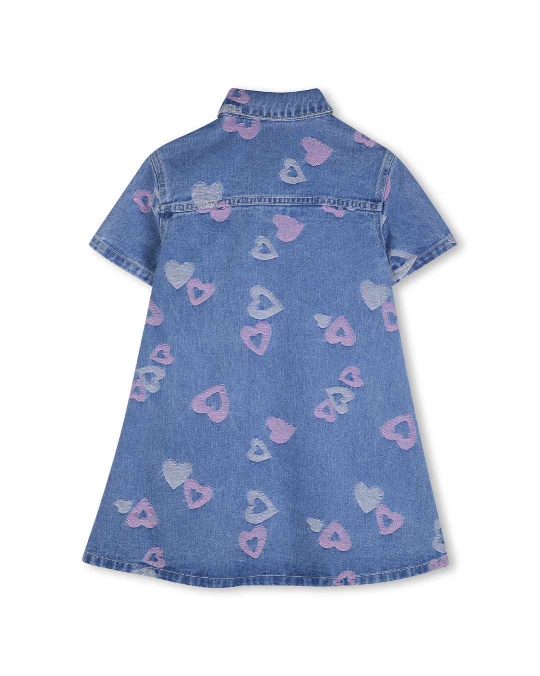 Billie  Blush Girls Heart Denim Dress_ U21817