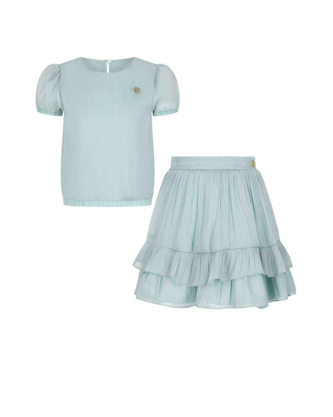 Le Chic Girls Everlee Puffy Top & Skirt_ C601-5100