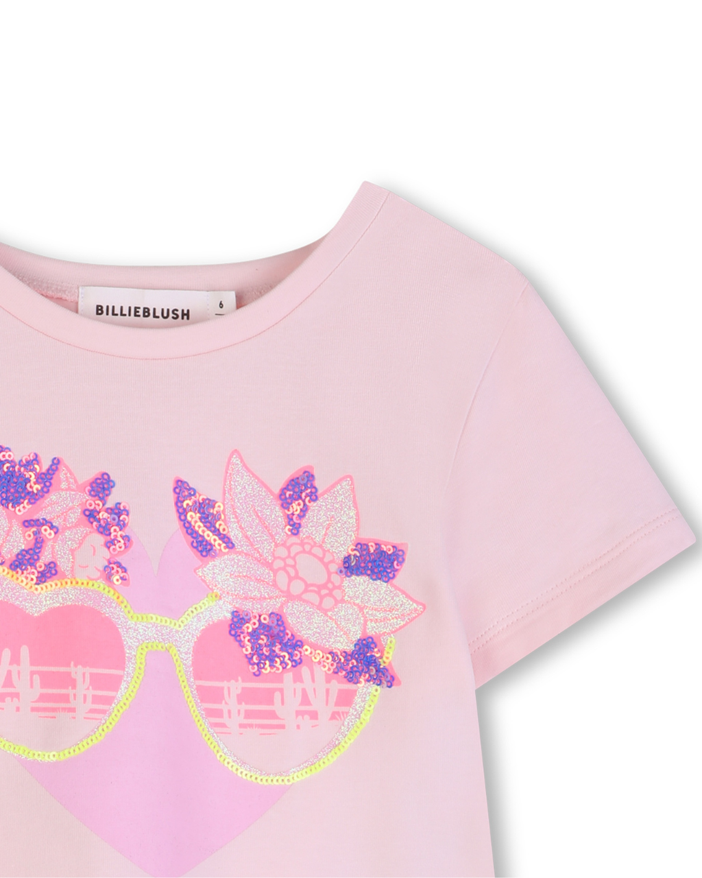 Billie Blush Girls Sunglasses Graphic T-Shirt_ U21956