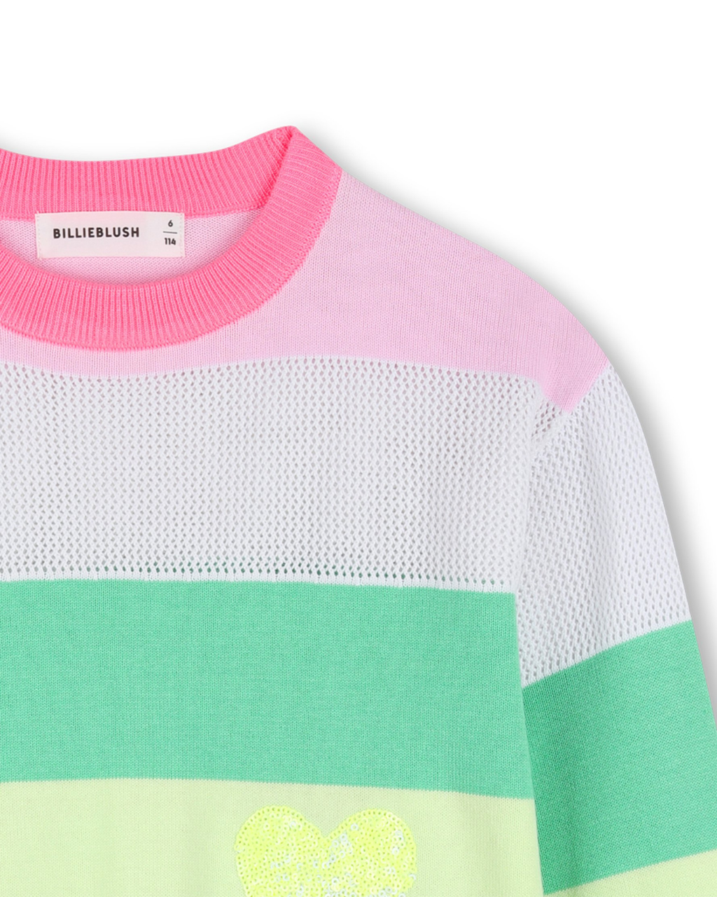Billie Blush Girls Multicolour Striped Sweater_ U21971