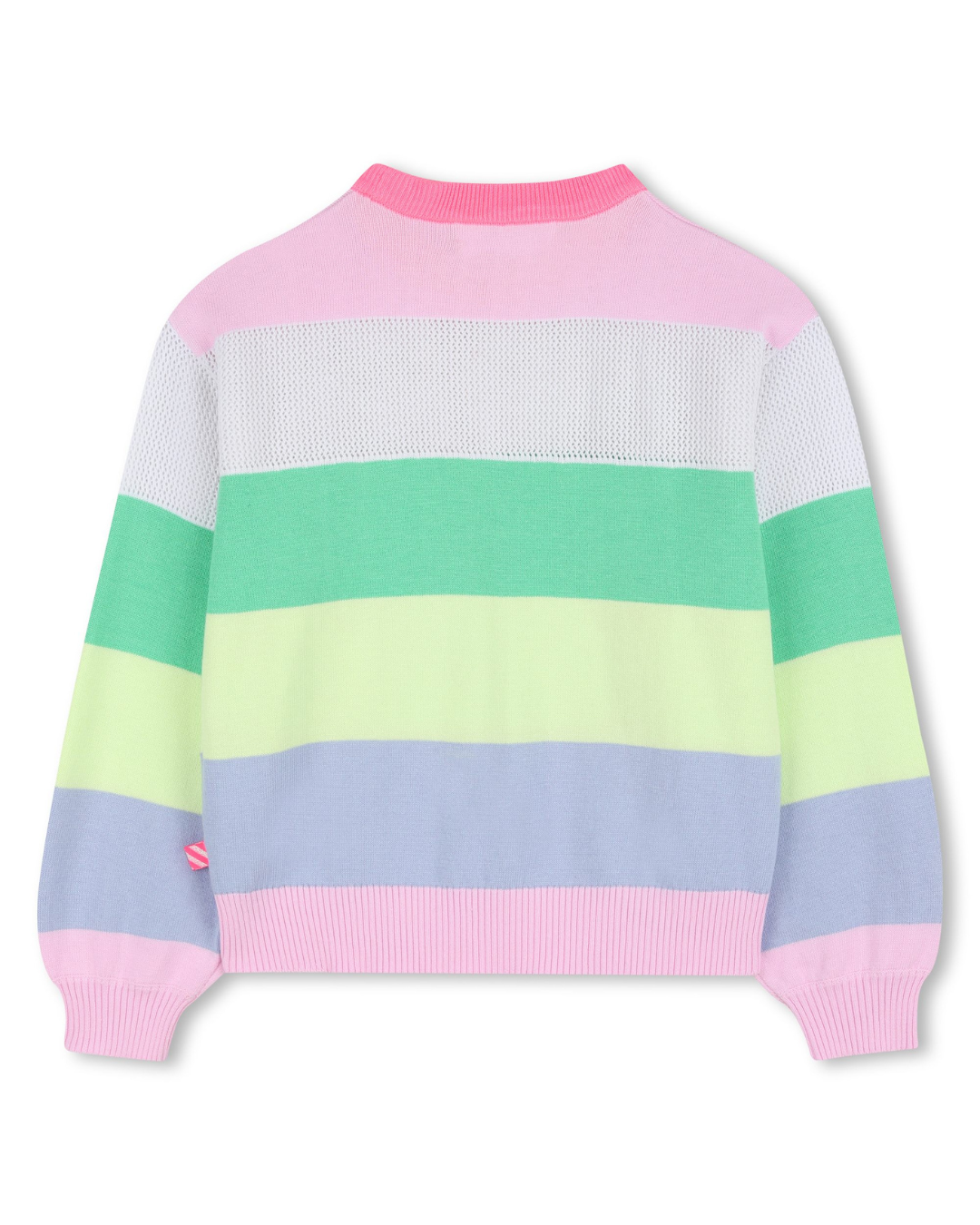 Billie Blush Girls Multicolour Striped Sweater_ U21971