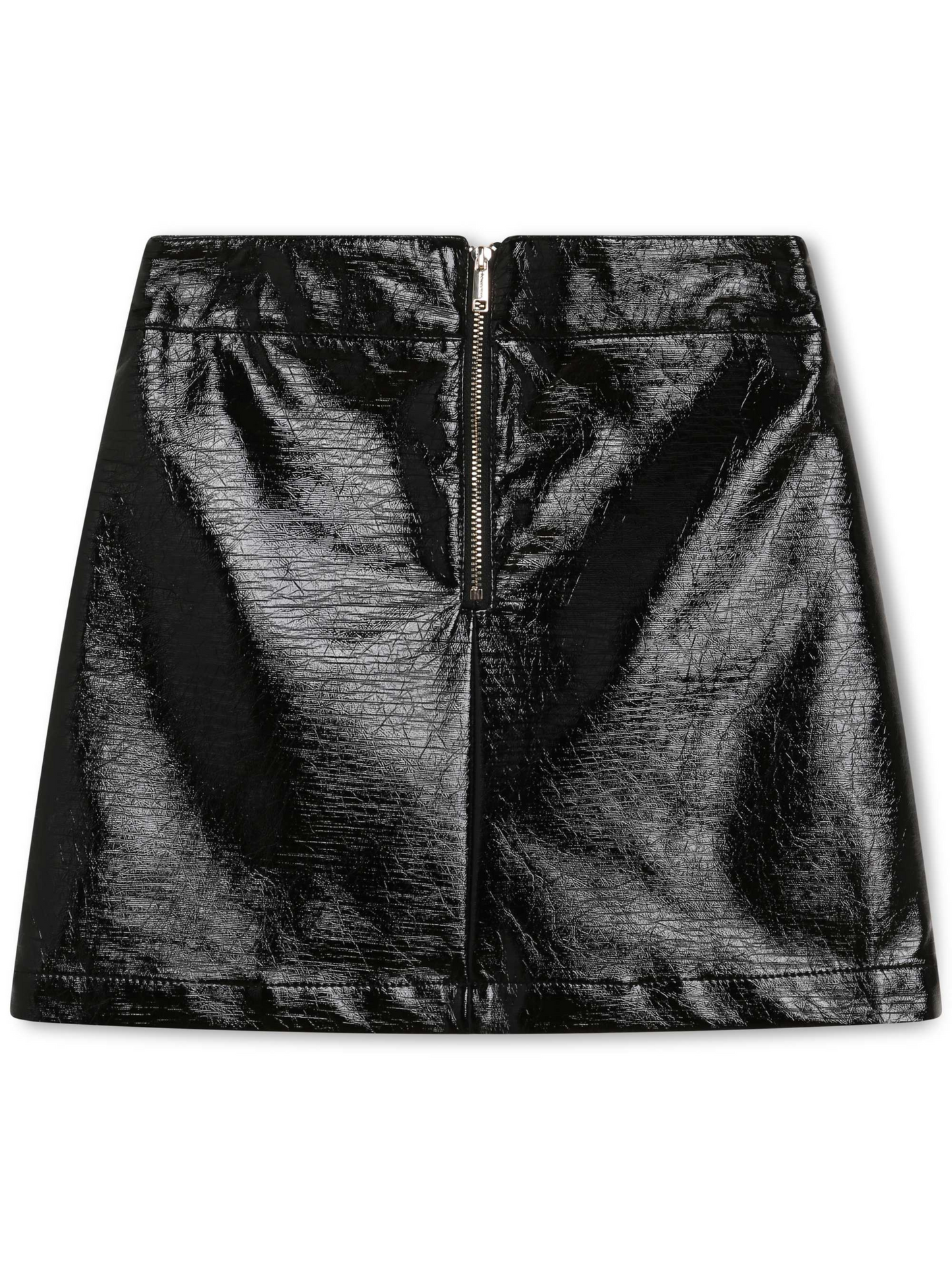 Michael Kors Black Pleather Skirt _R13131-09