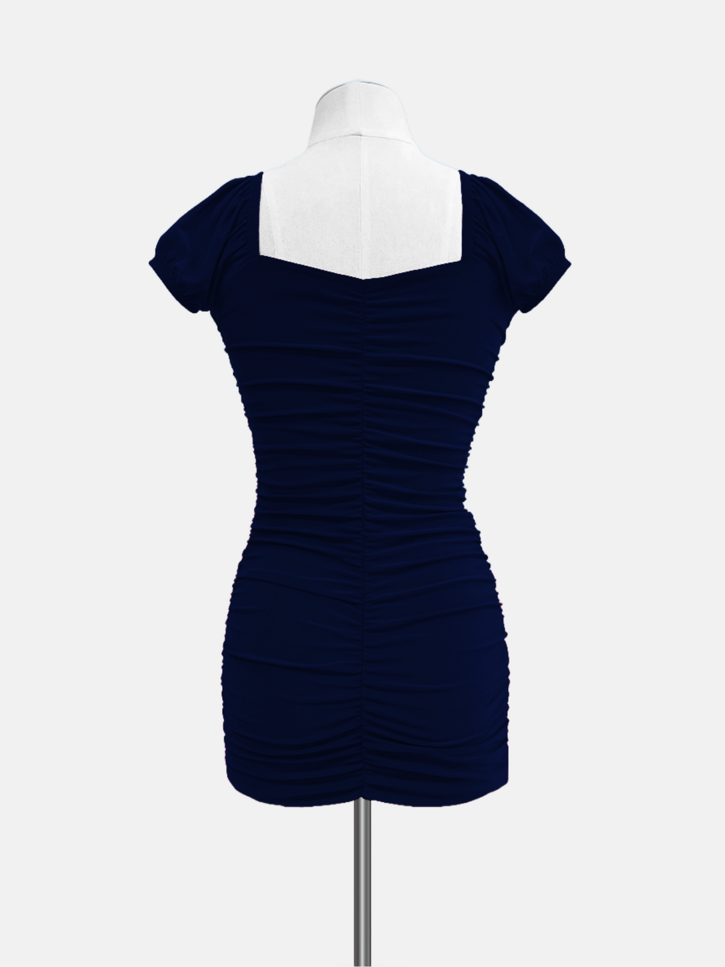 Cheryl Kids Navy Ruched Body & Cap Sleeve Party Dress _ 6001-1306
