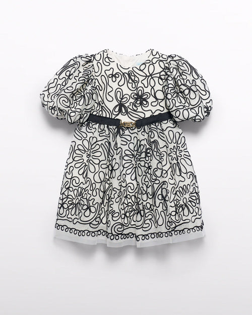 Abel & Lula Girls Embroidered Tulle Dress_ 5524 - NorthGirls