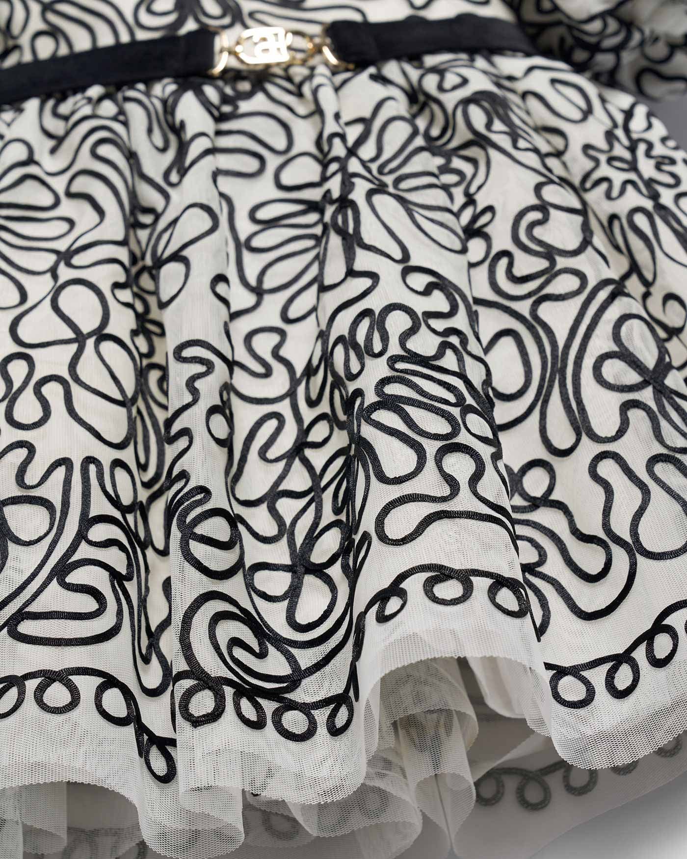 Abel & Lula Girls Embroidered Tulle Dress_ 5524 - NorthGirls