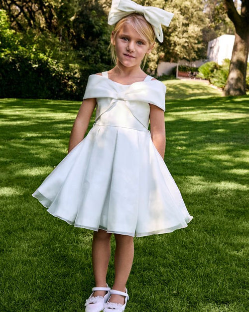 Abel & Lula Girls Organza Bow Dress_ 5031 - NorthGirls