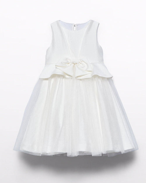 Abel & Lula Girls Peplum & Tulle Bow Dress_ 5034 - NorthGirls