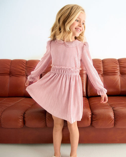 Abel & Lula Girls Pleated Knit Dress_ 5530 - NorthGirls