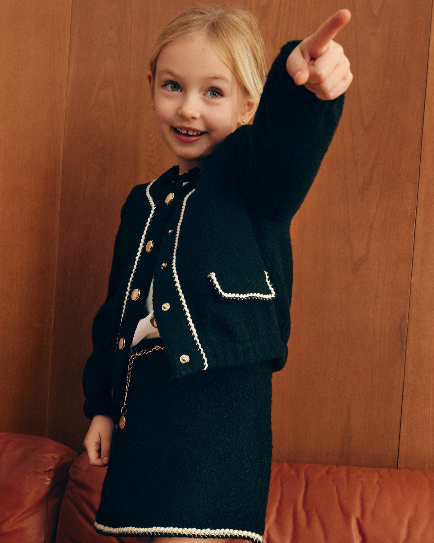 Abel & Lula Girls Wool Skirt With Belt_ 5517 - NorthGirls