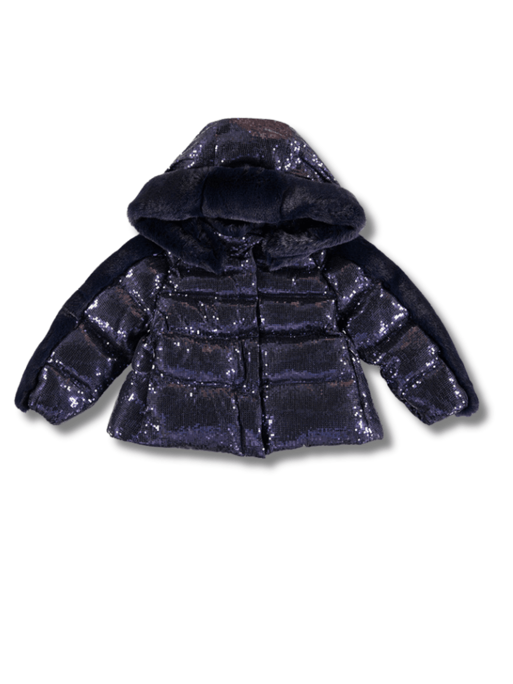 Abel & Lula Sequins Puffer Coat _Navy 5833 - 39 - NorthGirls