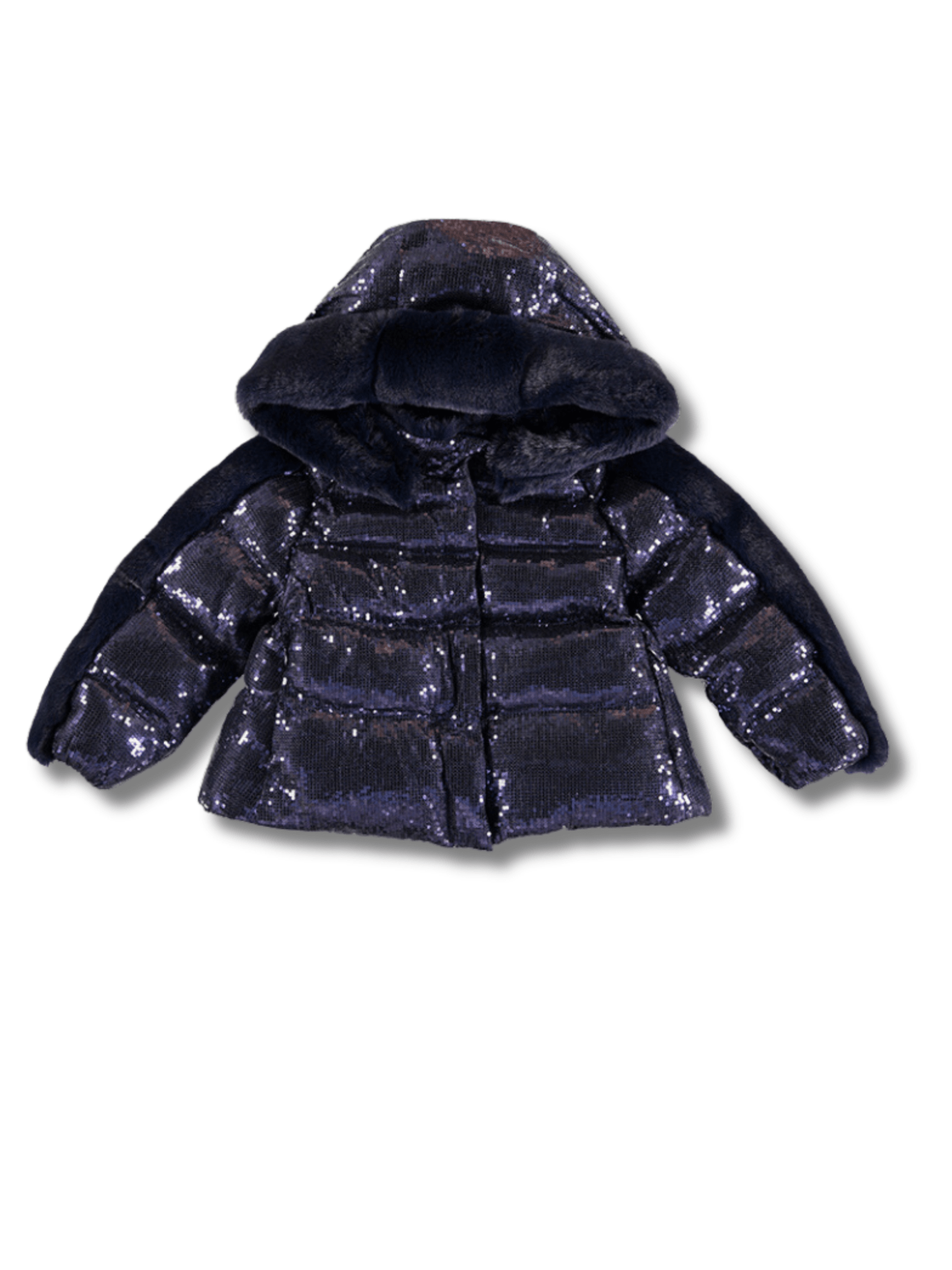Abel & Lula Sequins Puffer Coat _Navy 5833 - 39 - NorthGirls