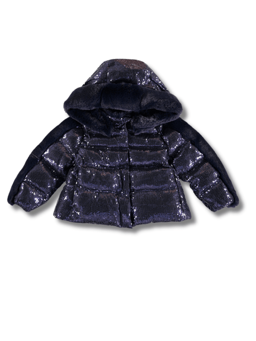 Abel & Lula Sequins Puffer Coat _Navy 5833 - 39 - NorthGirls