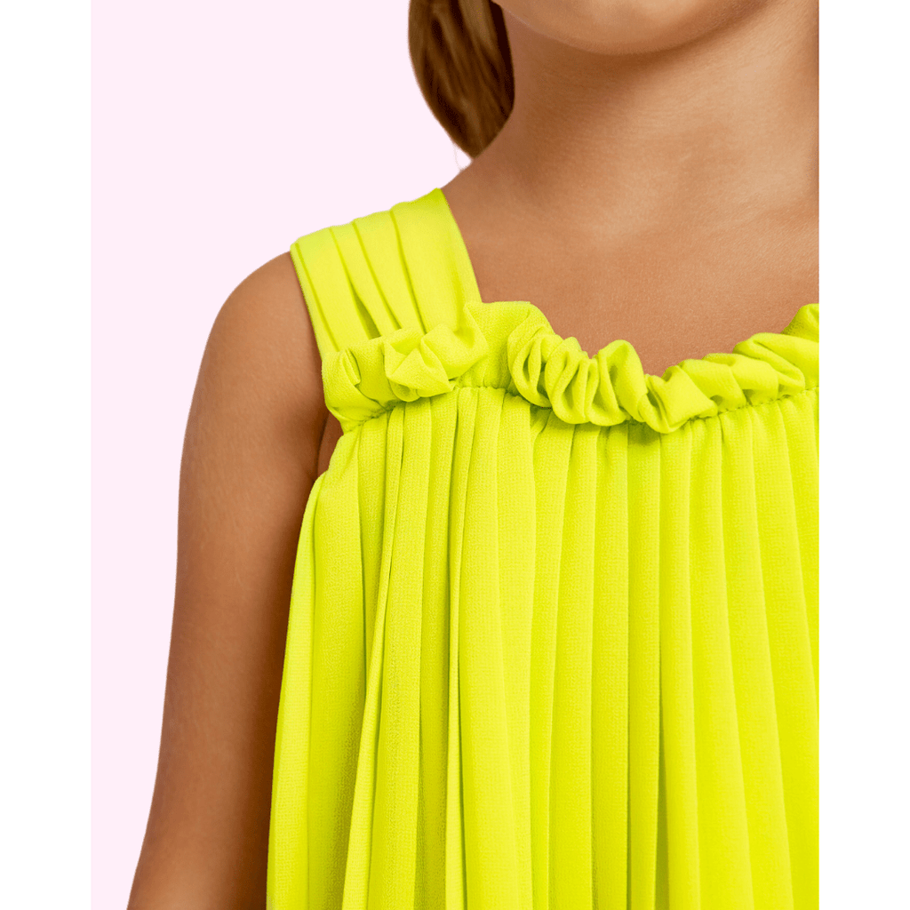 Abel & Lula Sleeveless Pleated Dress _Yellow 5055 - 076 - NorthGirls