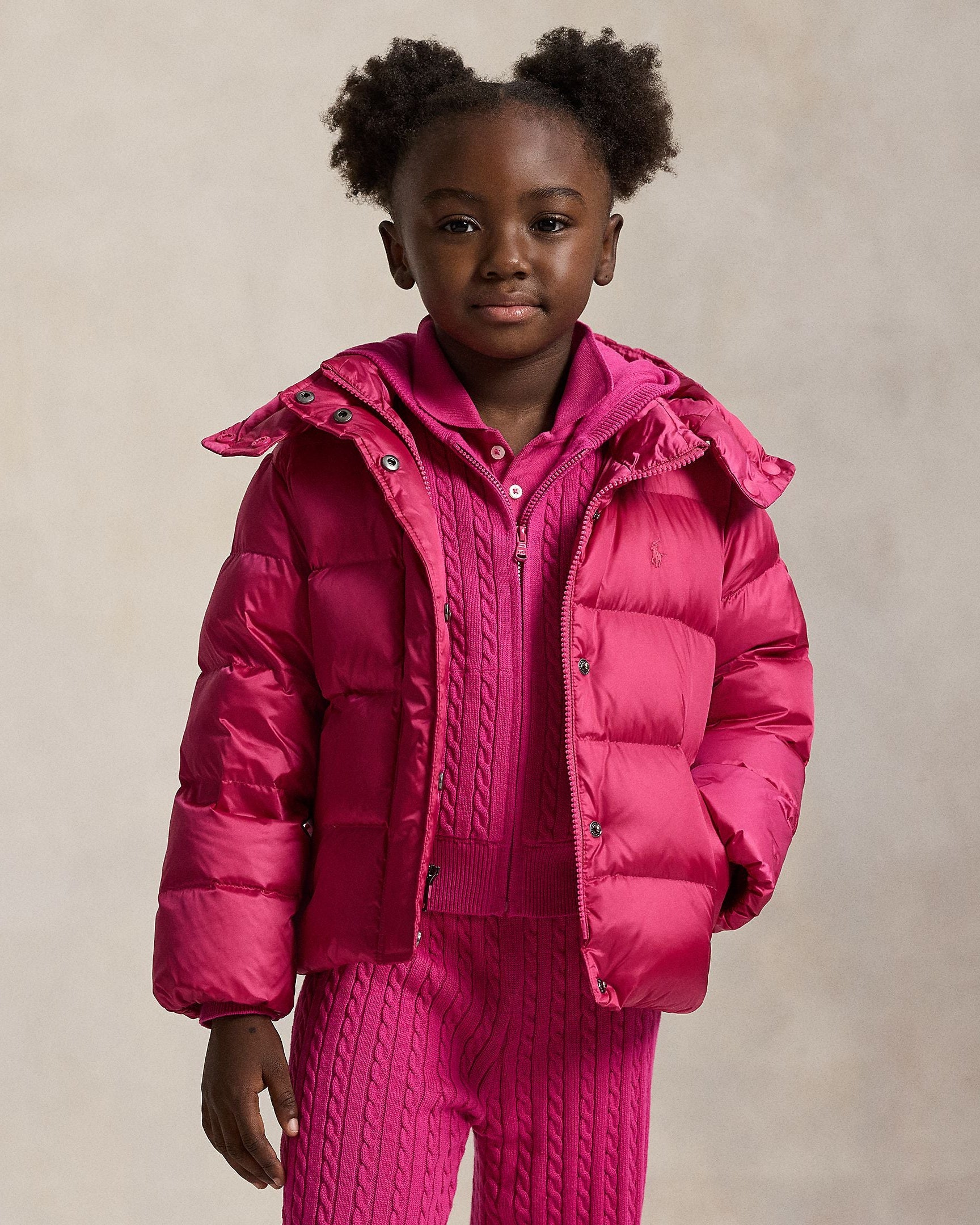 Ralph Lauren Mini Girls Metallic Down Hooded Jacket – NorthGirls