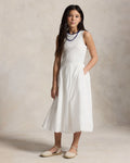 Ralph Lauren Girls Eyelet-Skirt Ribbed Cotton Maxi Dress