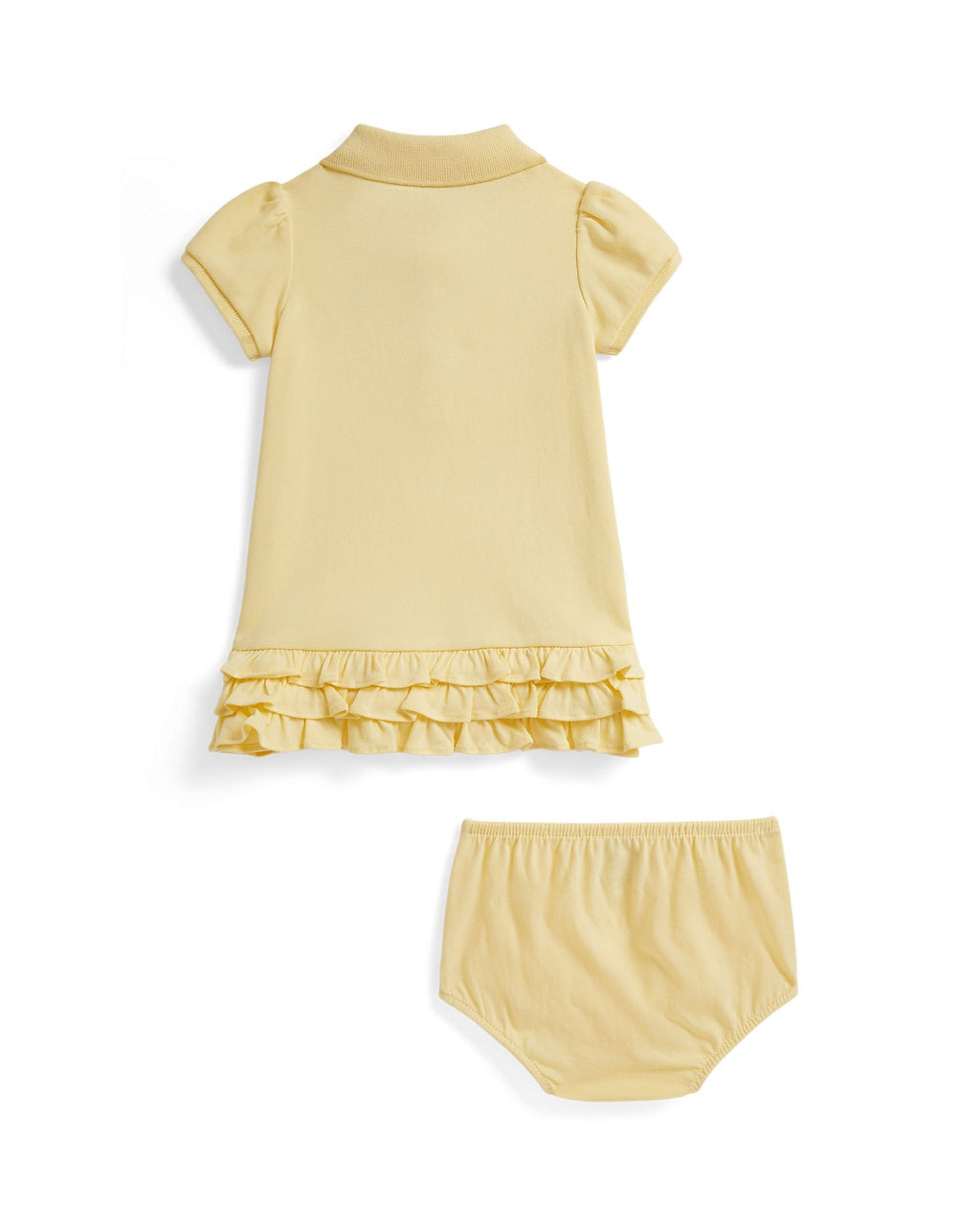 Ralph Lauren Girls Ruffled Cotton Polo Dress & Bloomer