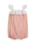 Ralph Lauren Baby Girls Madras Woven Pink/Cream Shortall_ 310A12859001