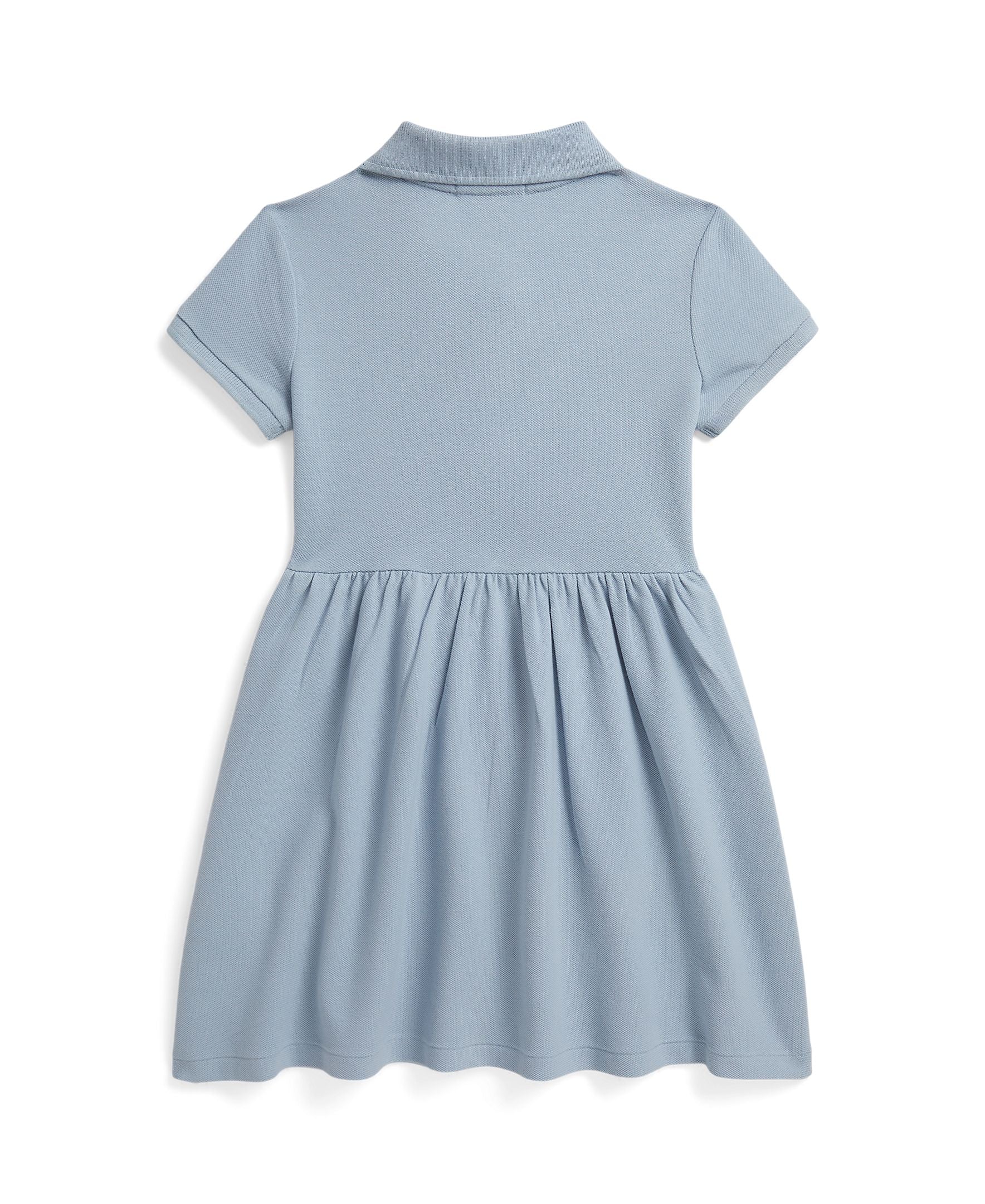 Ralph Lauren Mini Girls Stretch Mess Blue Dress_ 312934961500