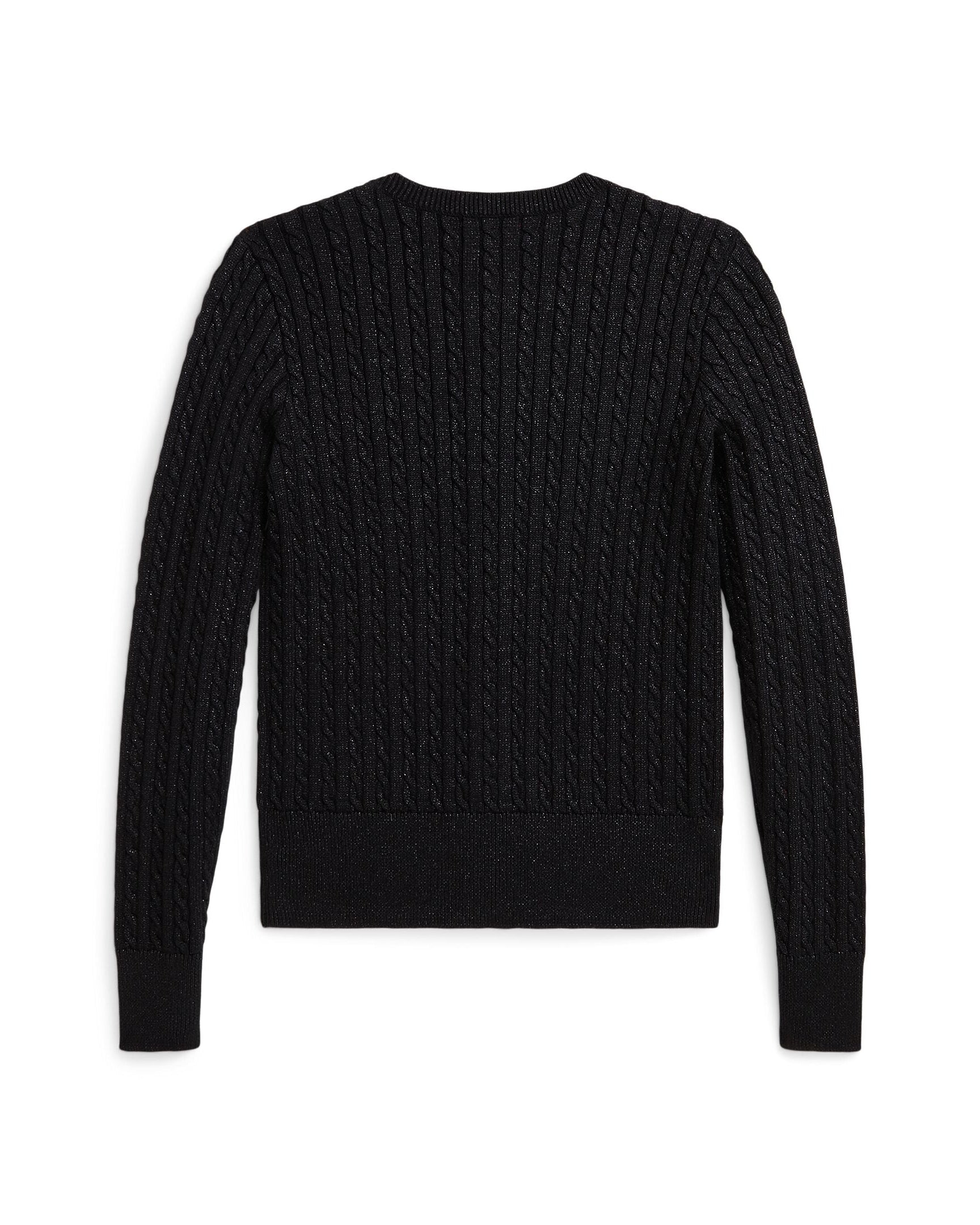 Ralph Lauren Girls Metallic Mini-Cable Cardigan