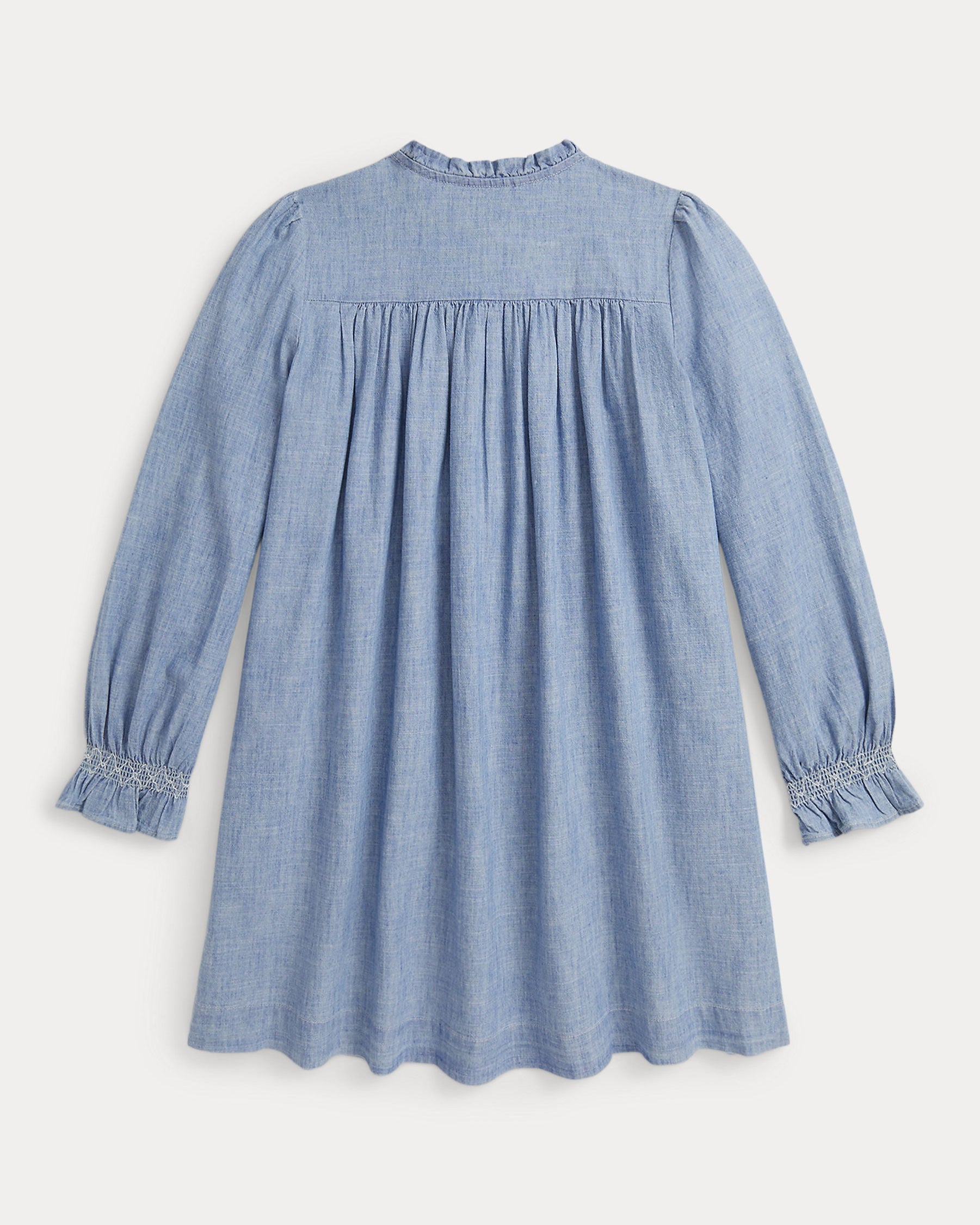 Ralph Lauren Girls Smocked Indigo Chambray Dress
