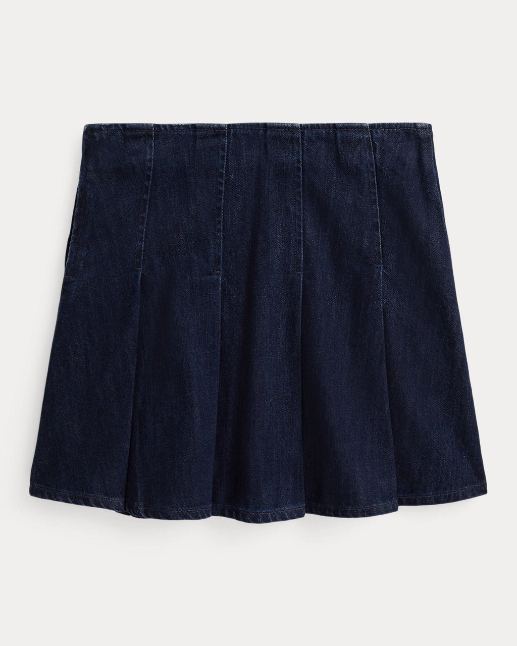 Ralph Lauren Girls Pleated Cotton Denim Skirt