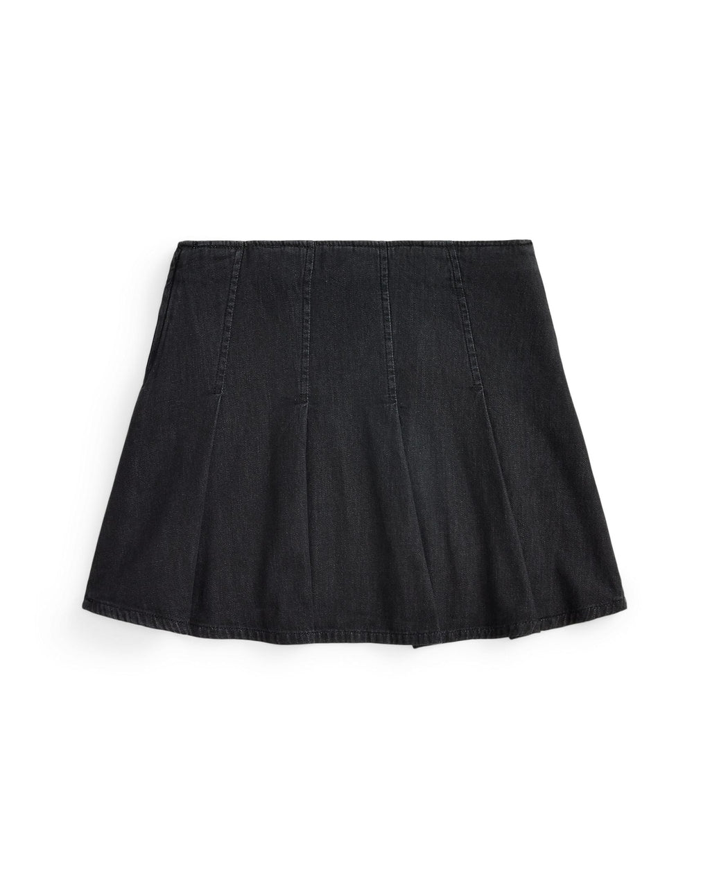 Ralph Lauren Girls Pleated Cotton Denim Skirt