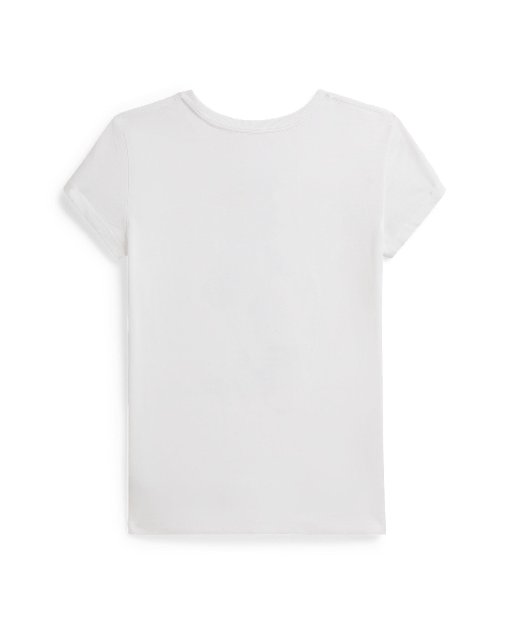 Ralph Lauren Girls Jersey Knit Polo Bear White T-Shirt_ 313A11759001