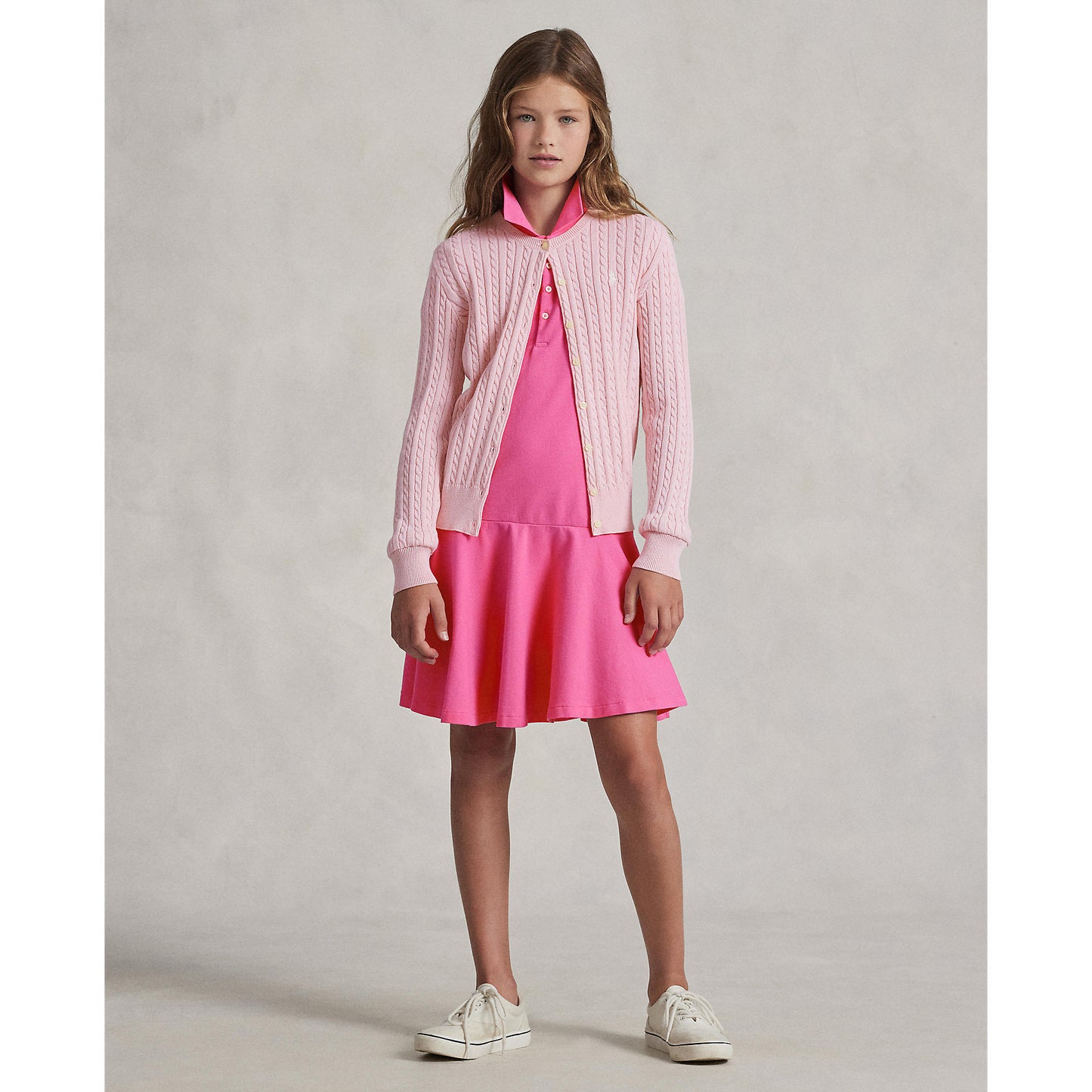 Ralph Lauren Girls Cable Cotton Cardigan