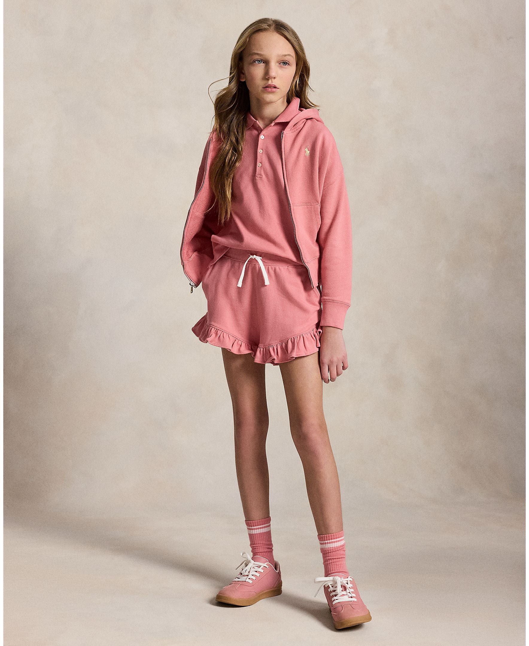 Ralph Lauren Girls Seasonal Terry Pink Sweatshirt_ 313A11856001