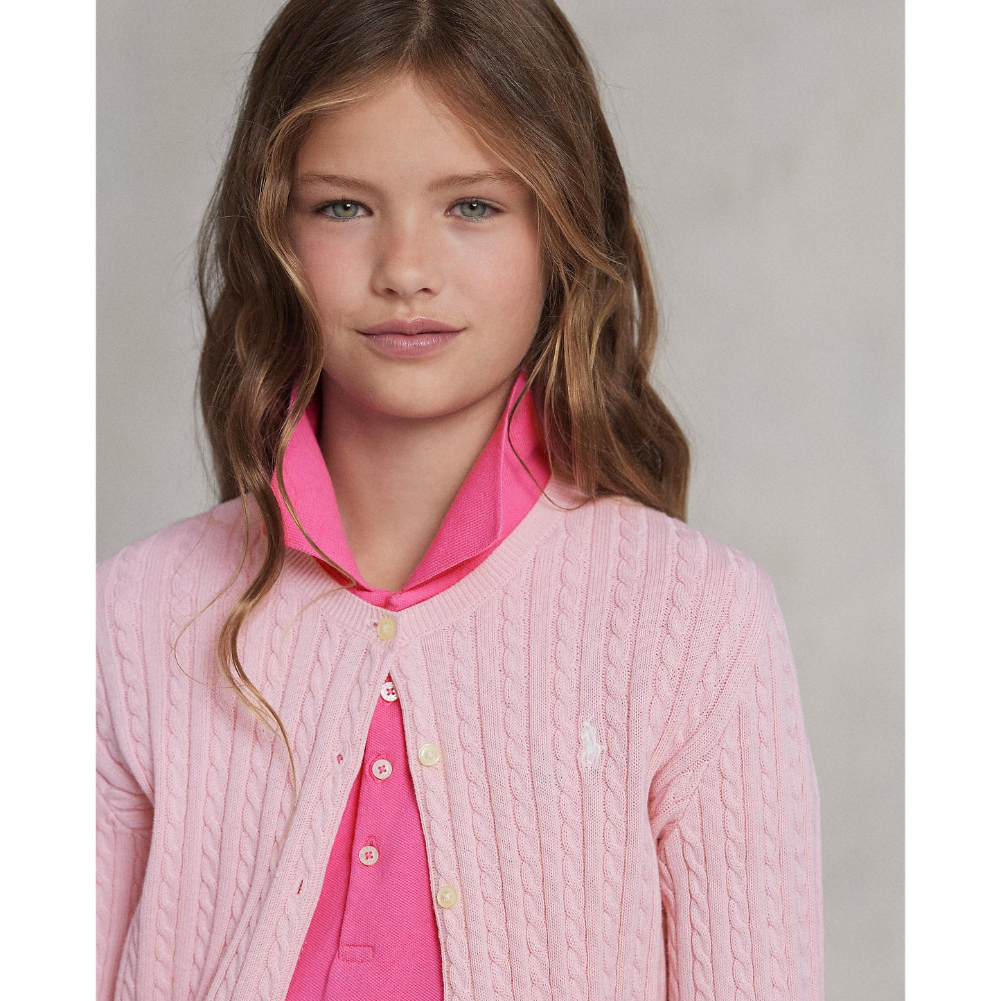 Ralph Lauren Girls Cable Cotton Cardigan