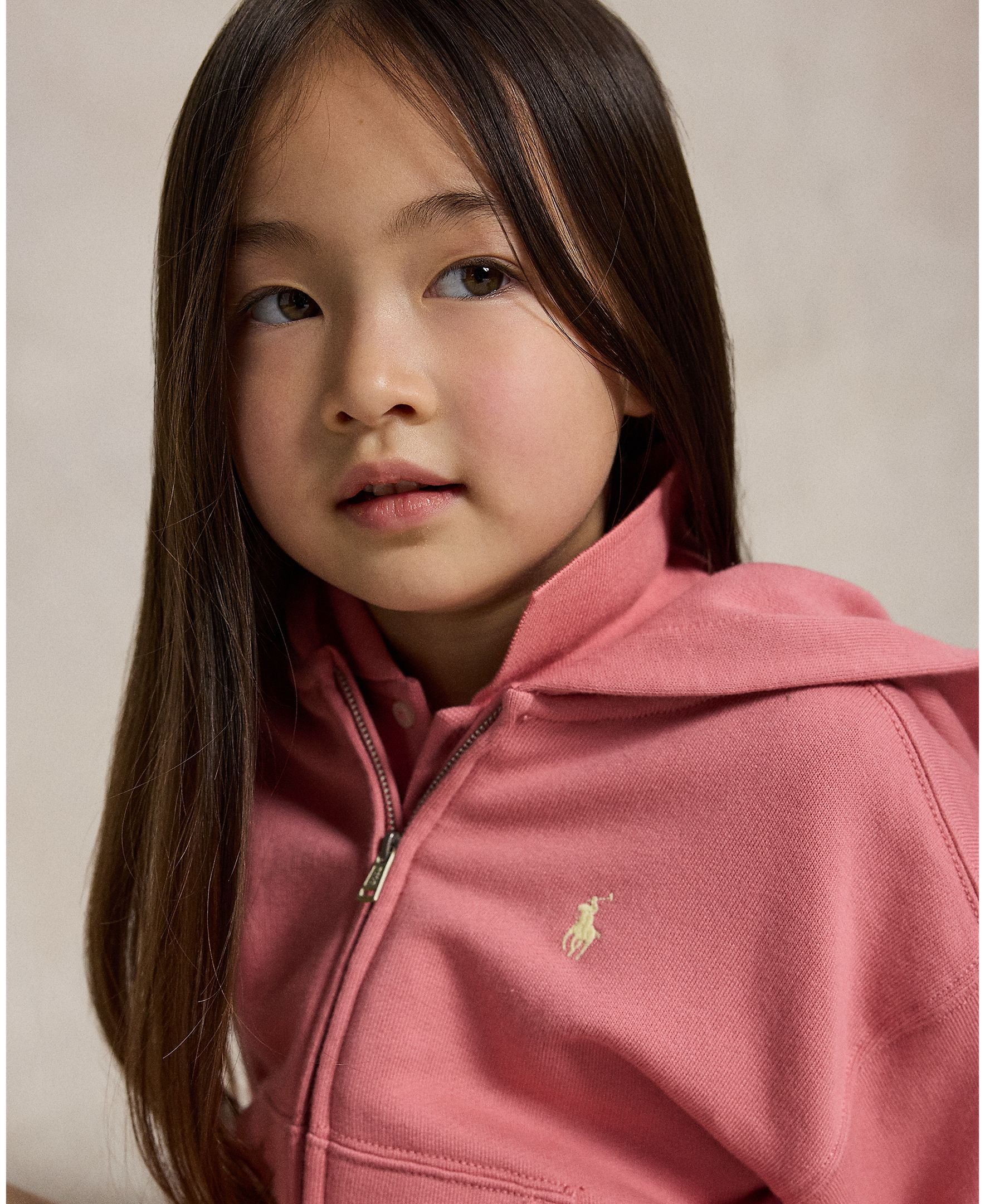 Ralph Lauren Mini Girls Seasonal Terry Knit Pink Sweatshirt_ 312A11856002