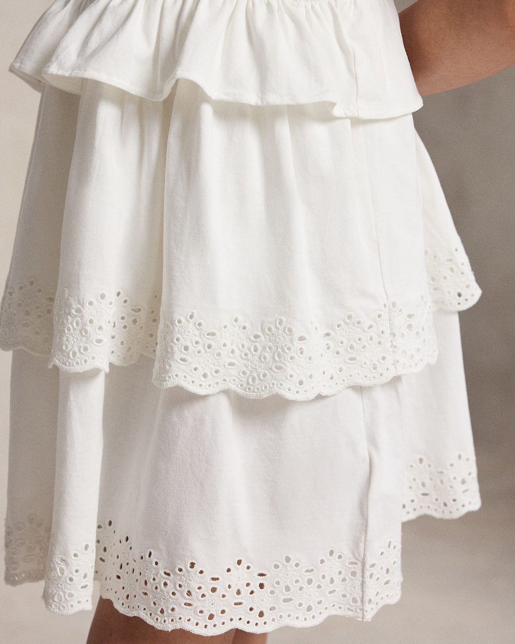 Ralph Lauren Girls Smocked Cotton Jersey Dress