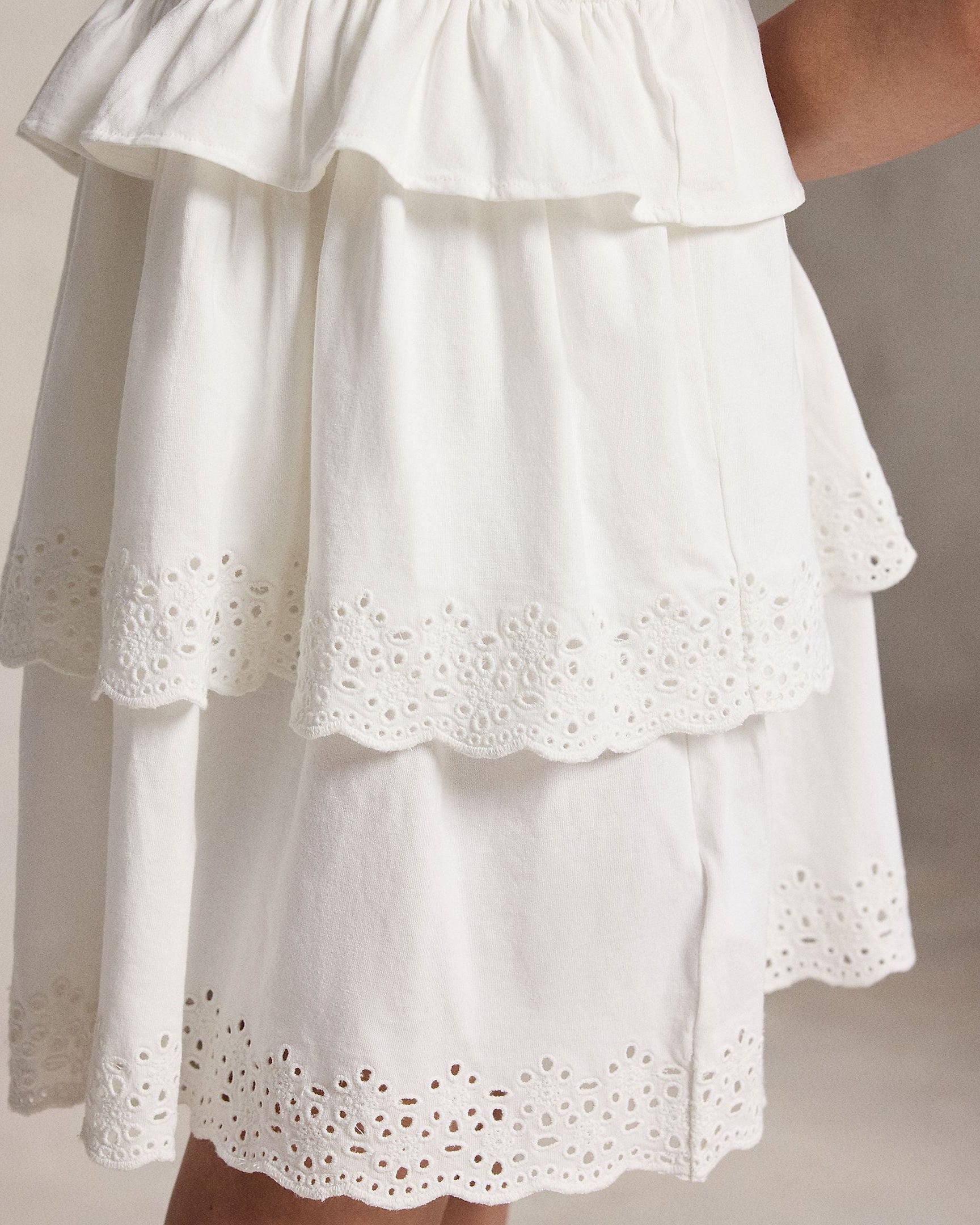 Ralph Lauren Girls Smocked Cotton Jersey Dress