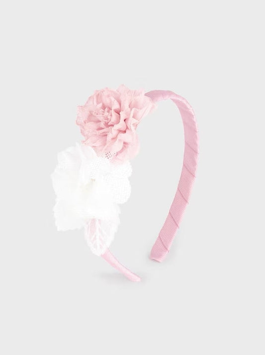 Mayoral Baby Pink Flowers Headband_ 10676-65