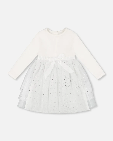 Baby Girls Tulle Dress With Glittering Skirt - NorthGirls