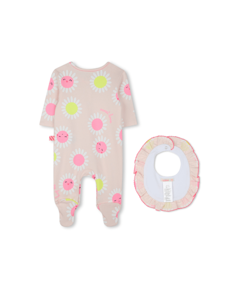 Billie Blush Baby Girls Footie & Bib_ U21016 - NorthGirls