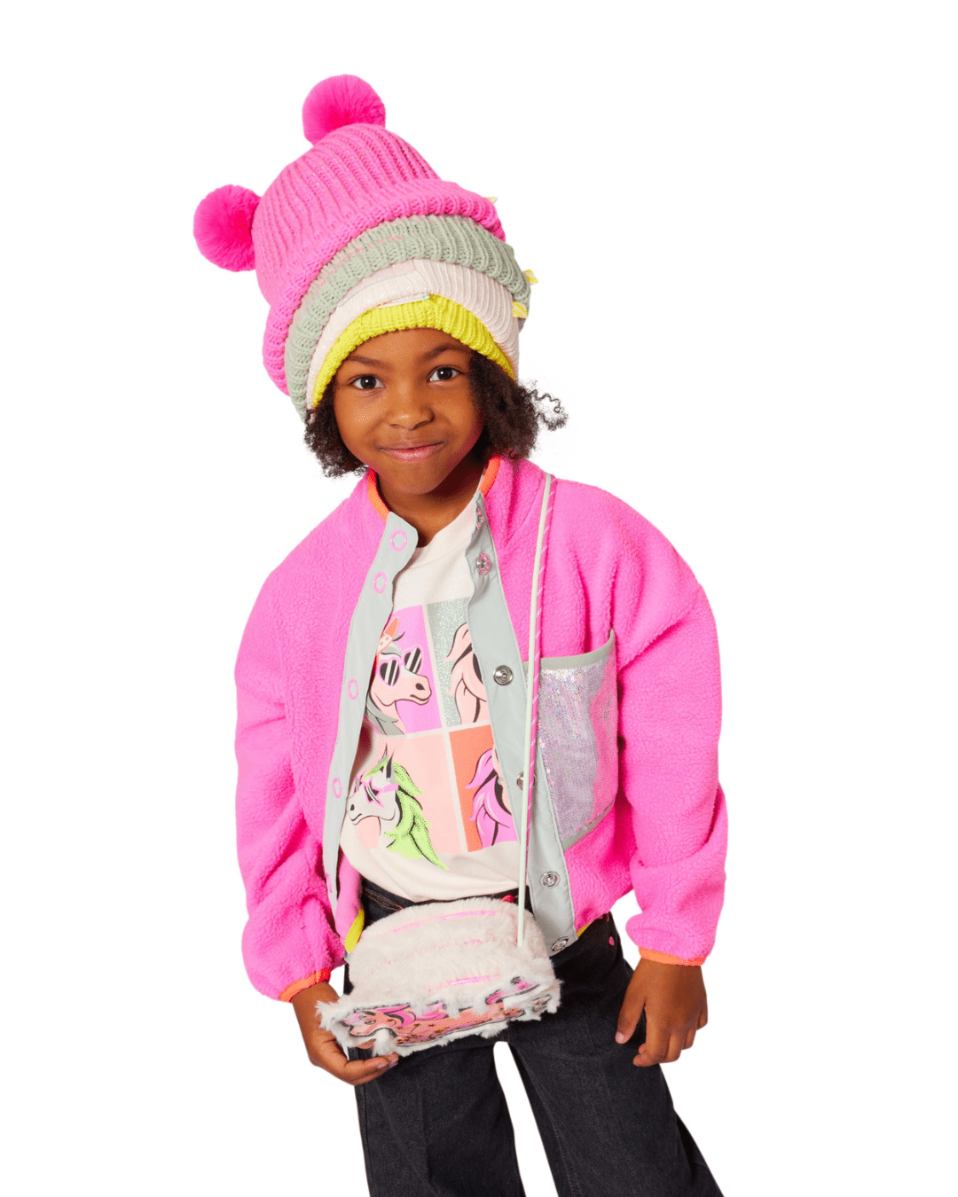 Billie Blush Girls Fleece Button Front Sweatshirt_ U21633 - NorthGirls