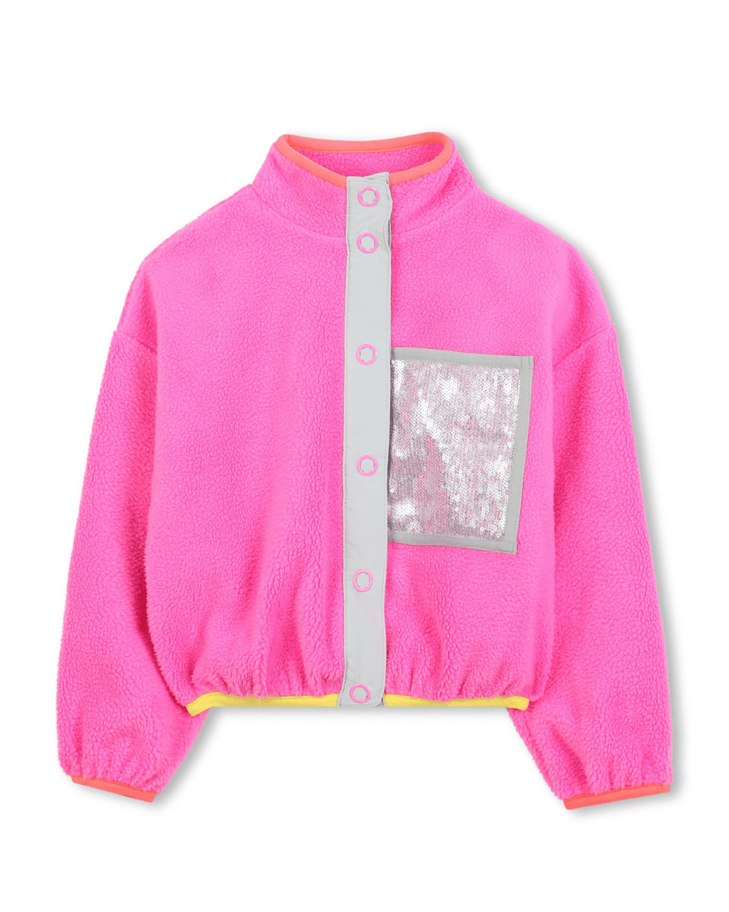 Billie Blush Girls Fleece Button Front Sweatshirt_ U21633 - NorthGirls