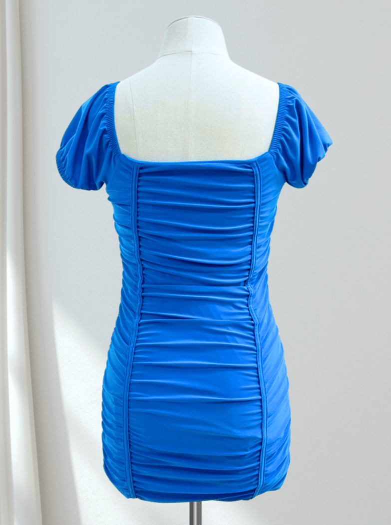 Cheryl Kids Amelia Ruched Body & Cap Sleeve Party Dresses - NorthGirls